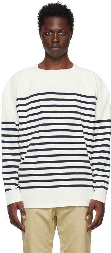 Photo: nanamica White Striped Sweater