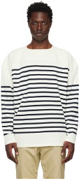nanamica White Striped Sweater