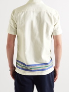 Orlebar Brown - Hibbert Camp-Collar Striped Cotton and Linen-Blend Shirt - Neutrals