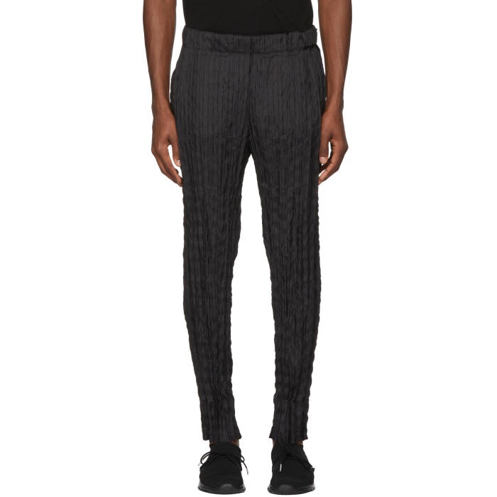 Photo: Issey Miyake Men Black Ruched Trousers 