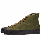 The Real McCoy's Men's Military Canvas Training Shoe Sneakers in Olive