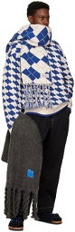 ADER error Blue & White Tenit Sweater