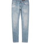 Dolce & Gabbana - Slim-Fit Distressed Stretch-Denim Jeans - Indigo