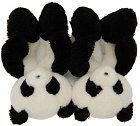 VETEMENTS Black & White Panda Teddy Loafers