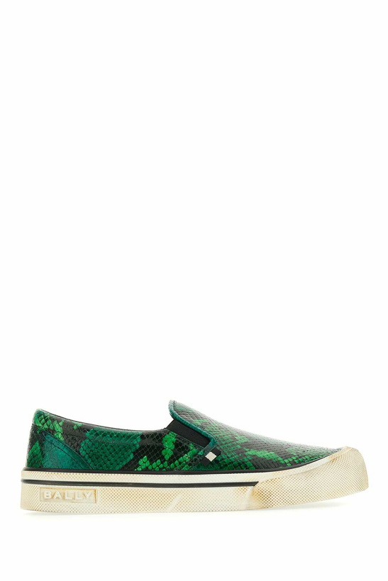 Photo: Bally Printed Nappa Slip Ons