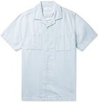 Onia - Camp-Collar Cotton-Blend Chambray Shirt - Blue