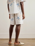 Versace - Straight-Leg Printed Cotton-Poplin Shorts - White