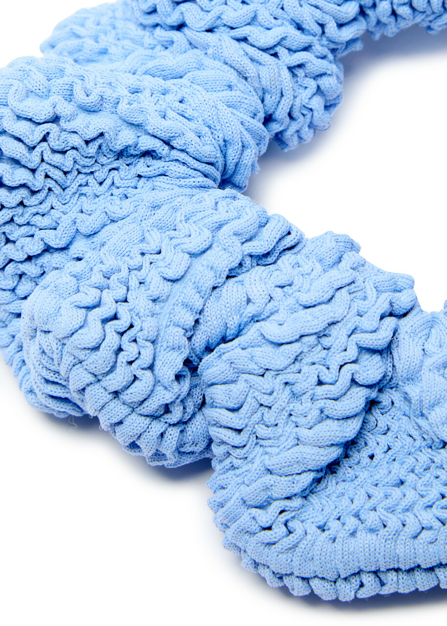 Hunza G Seersucker Scrunchie - Light Blue - One Size