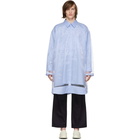 Maison Margiela Blue Oversized Organza Shirt