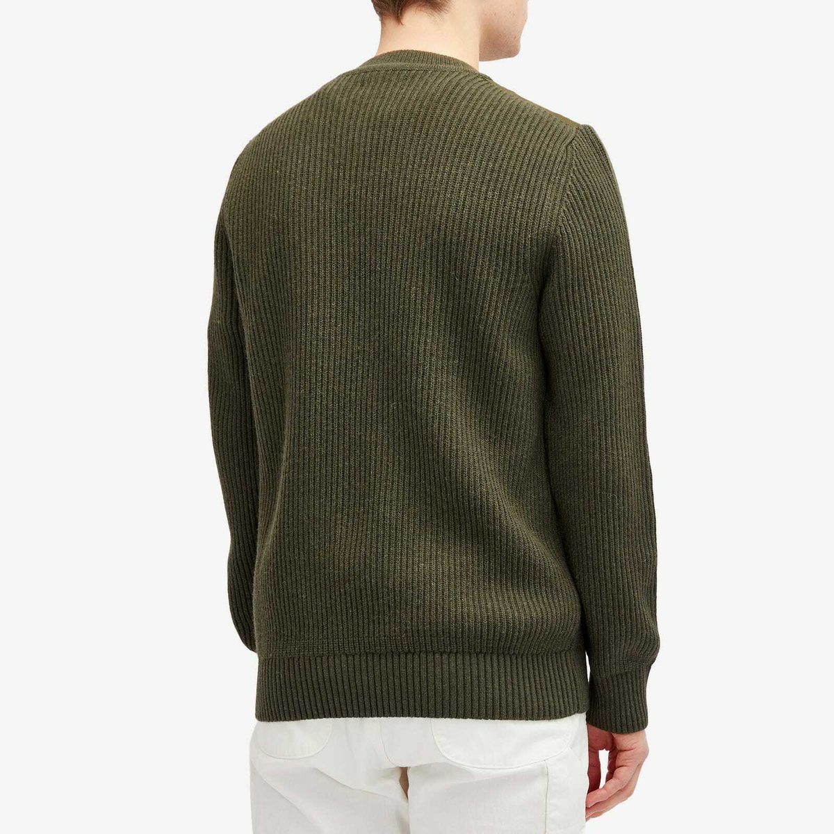 Barbour Men's x Baracuta Miller Crew Knit Jumper in Olive