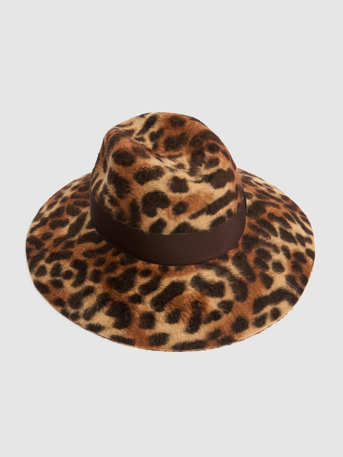 Borsalino Womens leopard fur logo cashmere wool beanie baseball hat NWT Hiker Baseball Cap in Wool Leopard Print - Unisex  main image 4