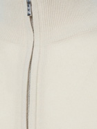 LORO PIANA - Classic Mock Neck Half Zip Sweater