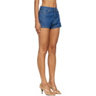 Versace Blue Chambray Denim Mini Shorts