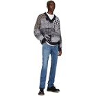 CMMN SWDN Black and White Apollo Patchwork Sweater