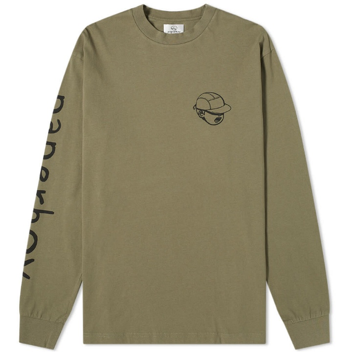 Photo: Paperboy Men's Long Sleeve T-Shirt in Dusty Olive