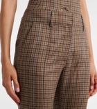 Gabriela Hearst Rhein checked wool and cashmere flared pants