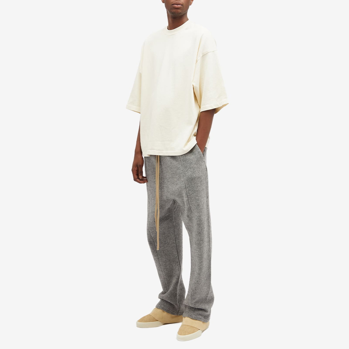 Fear of God Men's Boiled Wool Forum Pants in Paris Sky Fear Fear of God Men's Boiled Wool Forum Pants in Paris Sky Fear