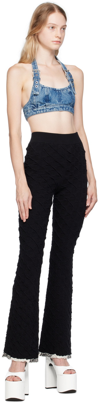 AMBUSH Blue Halter Strap Denim Camisole