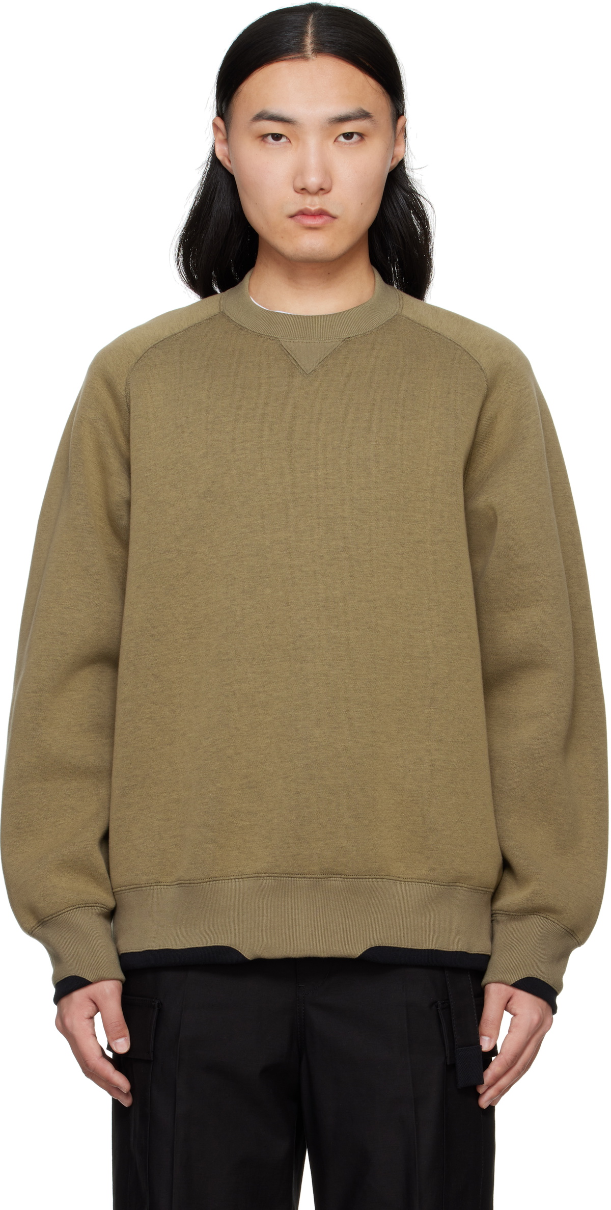 sacai Taupe Sponge Sweat Pullover Sweatshirt Sacai