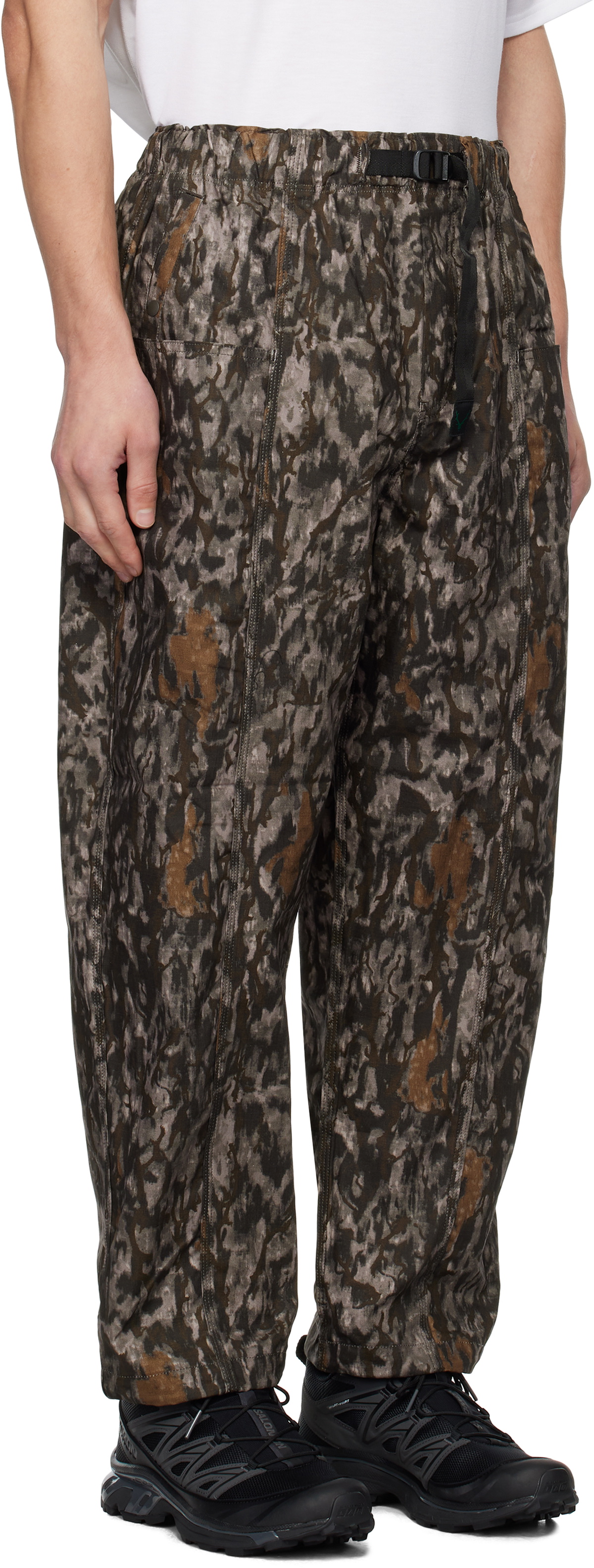 South2 West8 Brown Belted C.S. Trousers