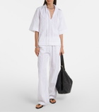 Loulou de Saison Macao cotton poplin straight pants
