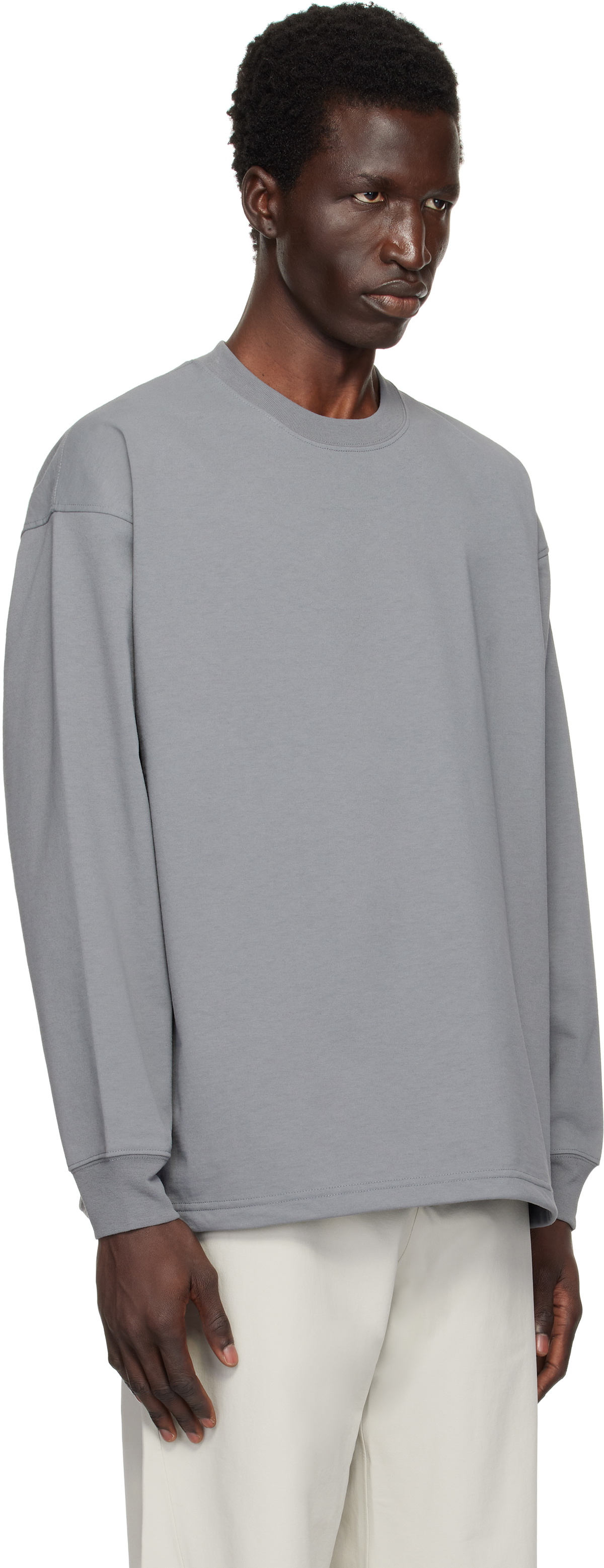 DAIWA PIER39 Gray Tech Crew Neck T-shirt