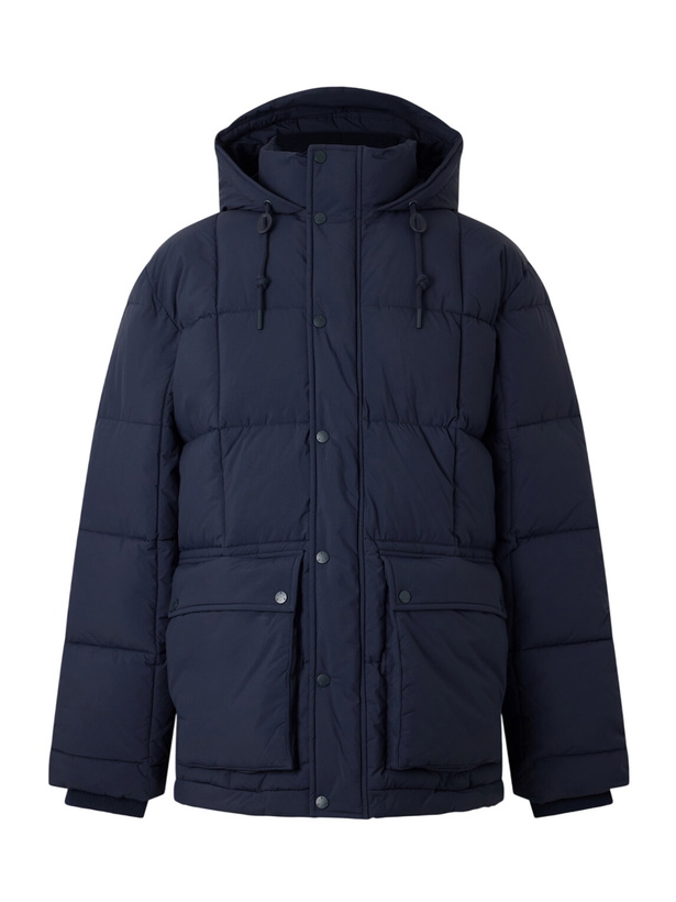 Photo: A.P.C. - Joshua Hooded Quilted Shell Down Jacket - Blue