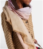 Gucci GG cotton and silk jacquard scarf