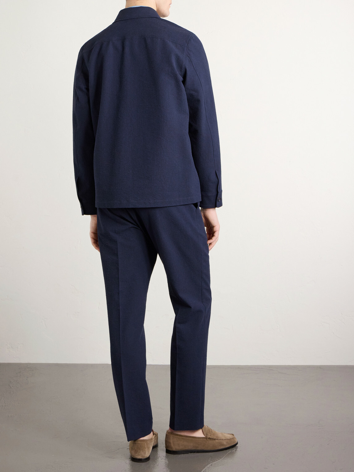 Paul Smith - Cotton-Blend Seersucker Overshirt - Blue