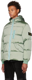 Stone Island Green Econyl Down Jacket