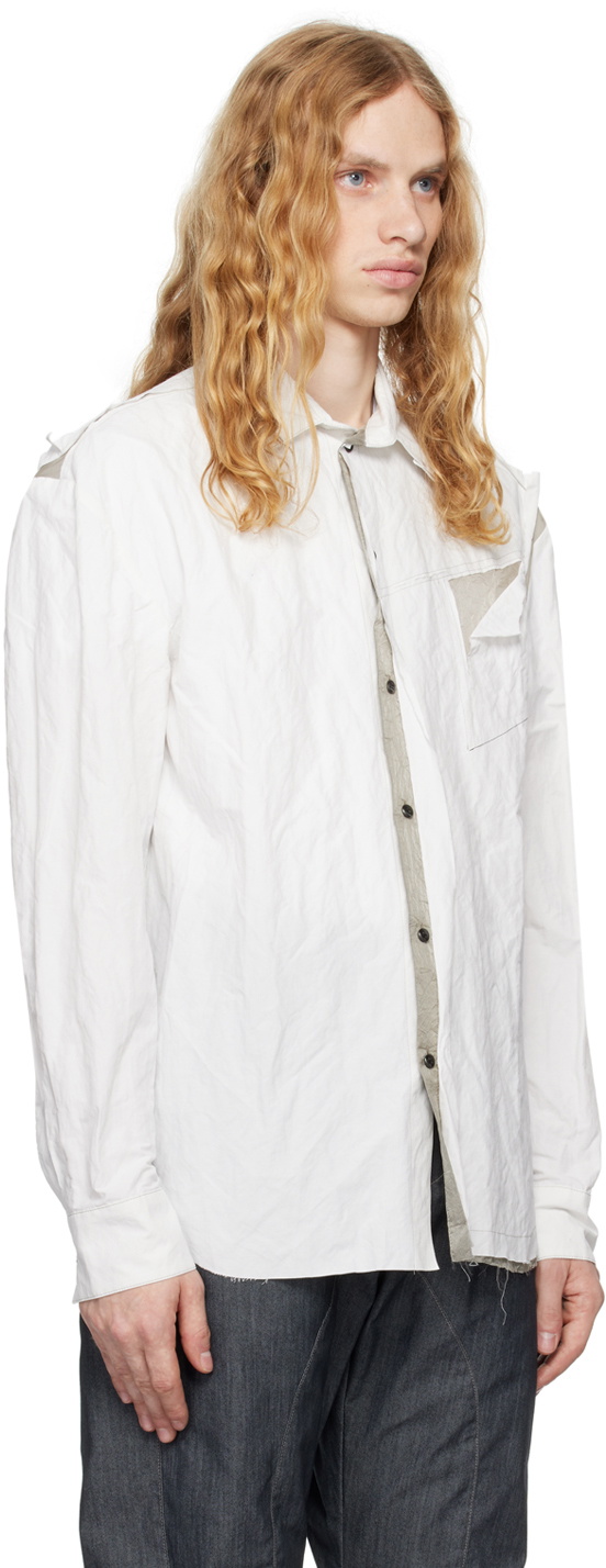 CARNET-ARCHIVE White Skin-Off Shirt
