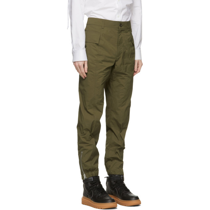 Helmut Lang Khaki Taffeta Cargo Pants Helmut Lang