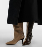 Herbert Levine Two Faced leather knee-high boots