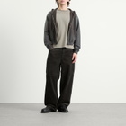 Auralee Men's Zip Up Pima Hoody in Ink Black