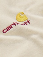 Carhartt WIP - American Script Logo-Embroidered Cotton-Jersey T-Shirt - Neutrals