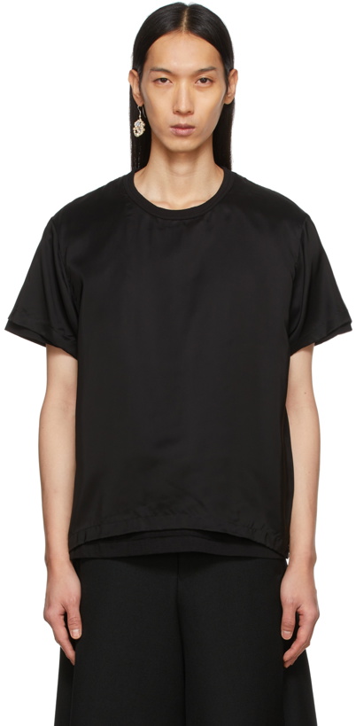 Photo: Comme des Garçons Homme Plus Black Two-Layer T-Shirt