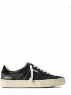 Golden Goose - Soul-Star Suede-Trimmed Distressed Leather Sneakers - Black