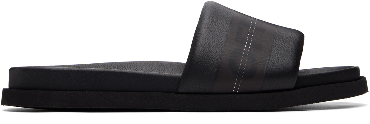Off-White Black Industrial Belt Slider Sandals
