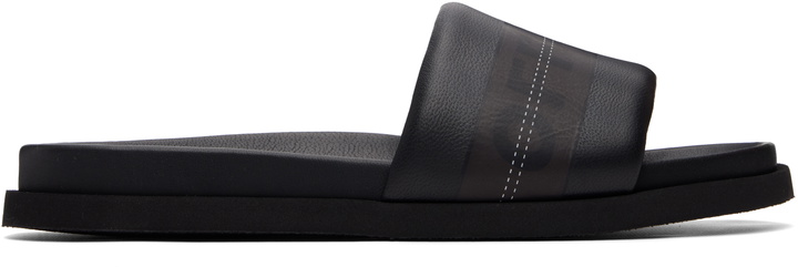Photo: Off-White Black Industrial Belt Slider Sandals