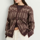 Needles Women's Mohair Cardigan in Burgundy