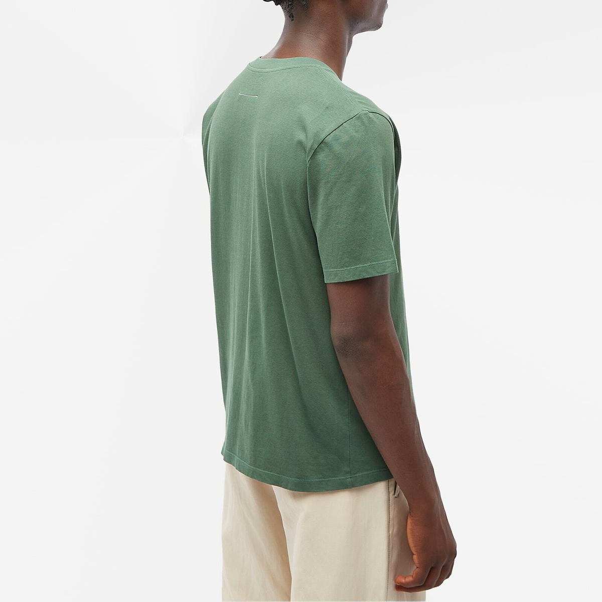 MM6 Maison Margiela Men's Triple Logo T-Shirt in Green MM6