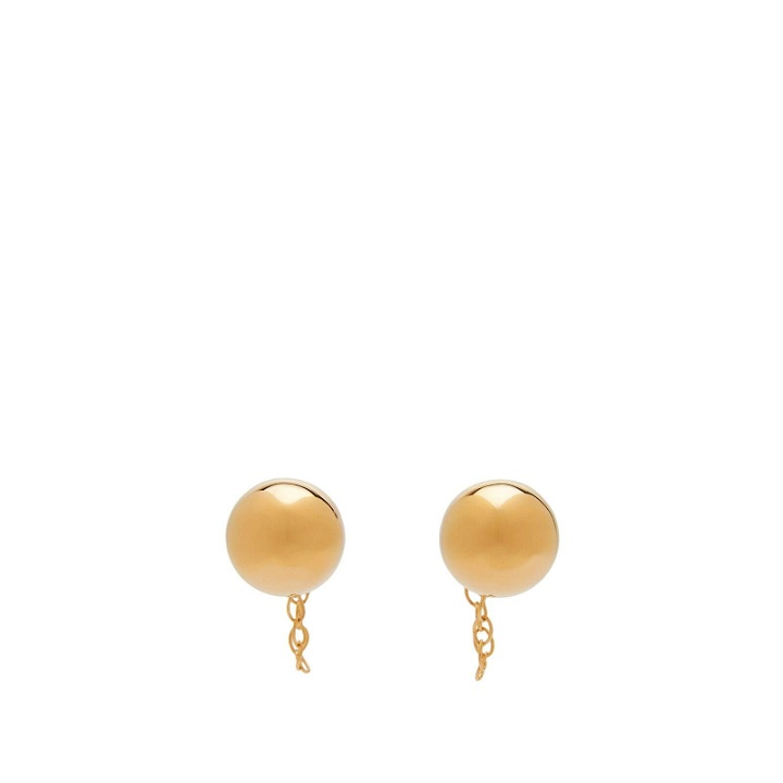 Photo: Jil Sander Women's Metal Sphere Earrings in Gold 