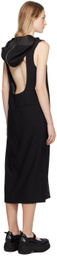 OPEN YY Black Zip Midi Dress