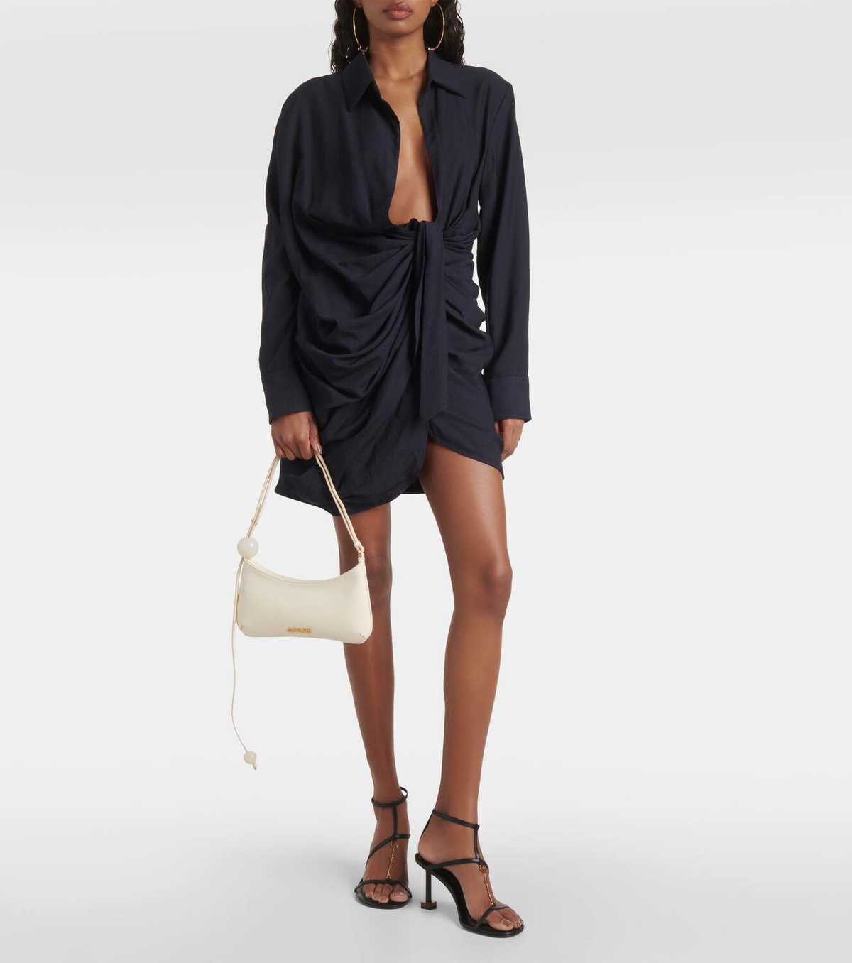 Jacquemus Le Bisou Perle leather shoulder bag