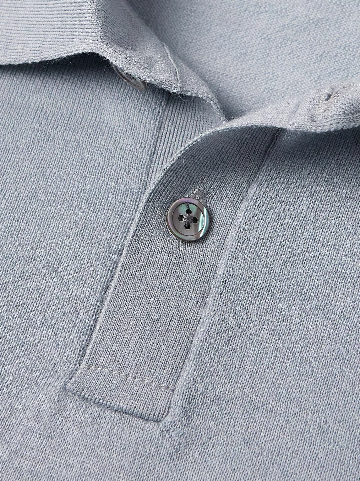 James Perse - Cashmere Polo Shirt - Blue
