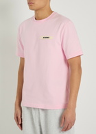Jacquemus Le T-shirt Gros Grain Cotton T-shirt Pink