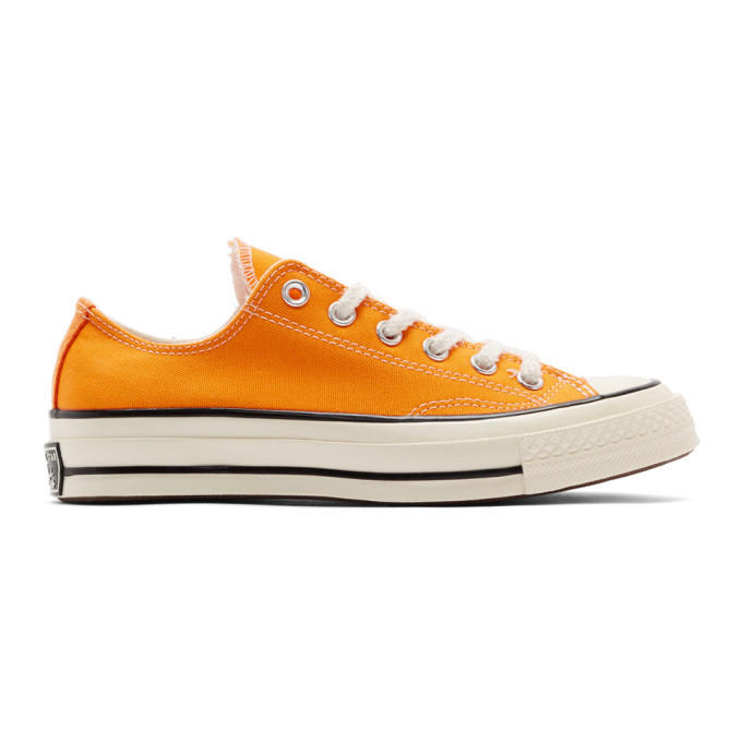 Photo: Converse Orange Chuck 70 Low Sneakers