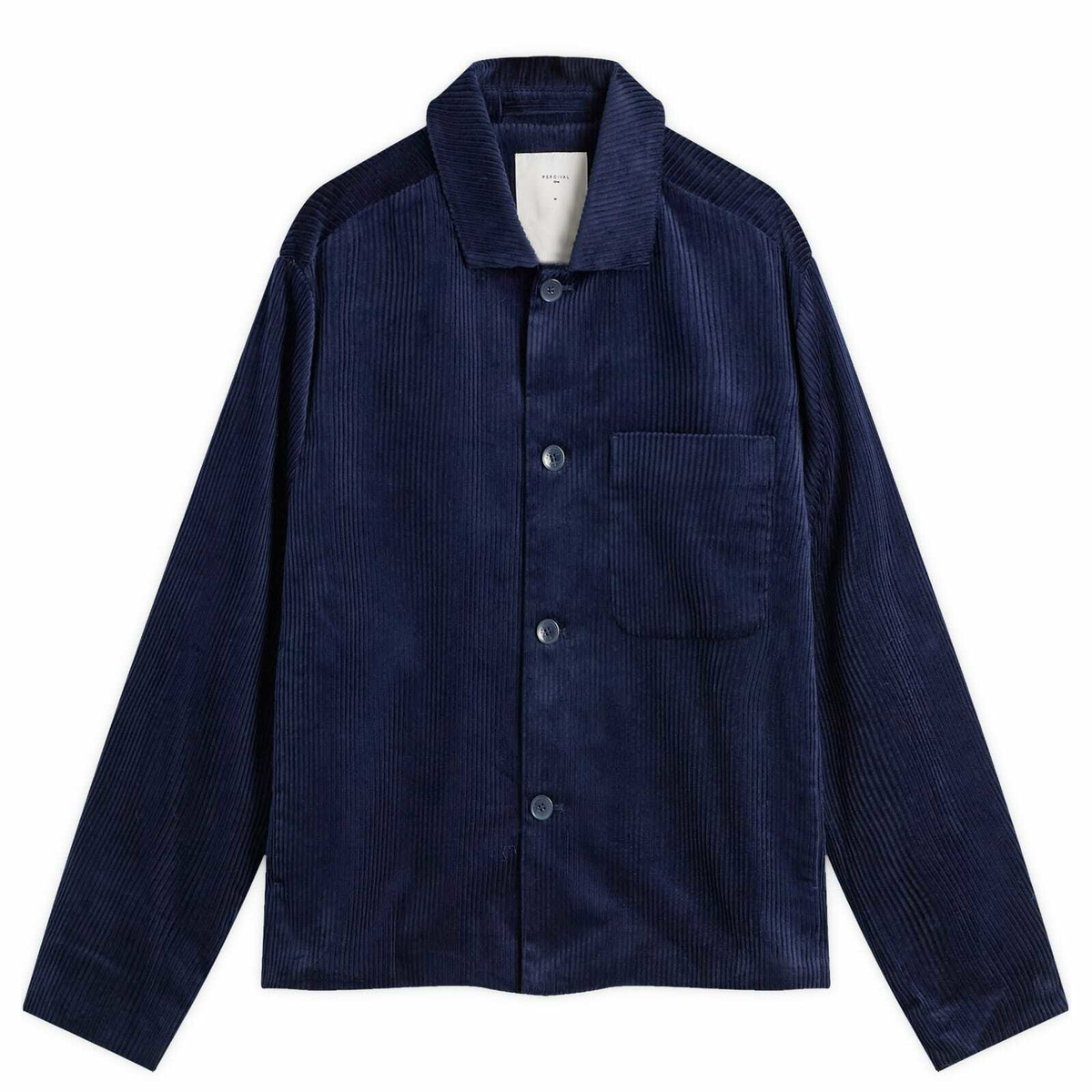 Percival Men's Cord Overshirt in Navy