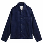 Percival Men's Cord Overshirt in Navy