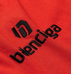 Balenciaga - Oversized Logo-Embroidered Jersey T-Shirt - Red
